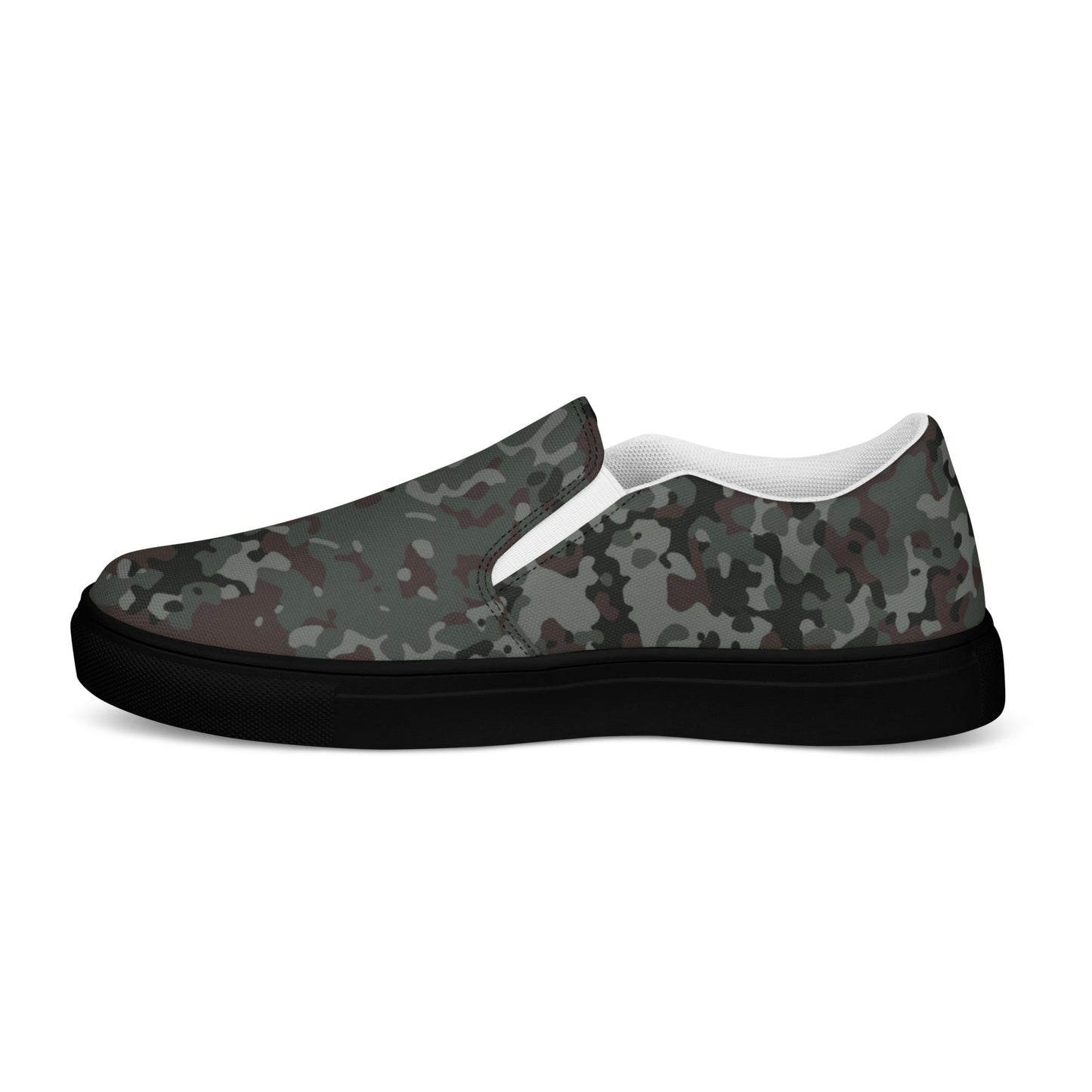 German Flecktarn Night Ops CAMO Mens Slip-On Canvas Shoes