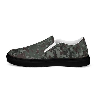 German Flecktarn Night Ops CAMO Mens Slip-On Canvas Shoes