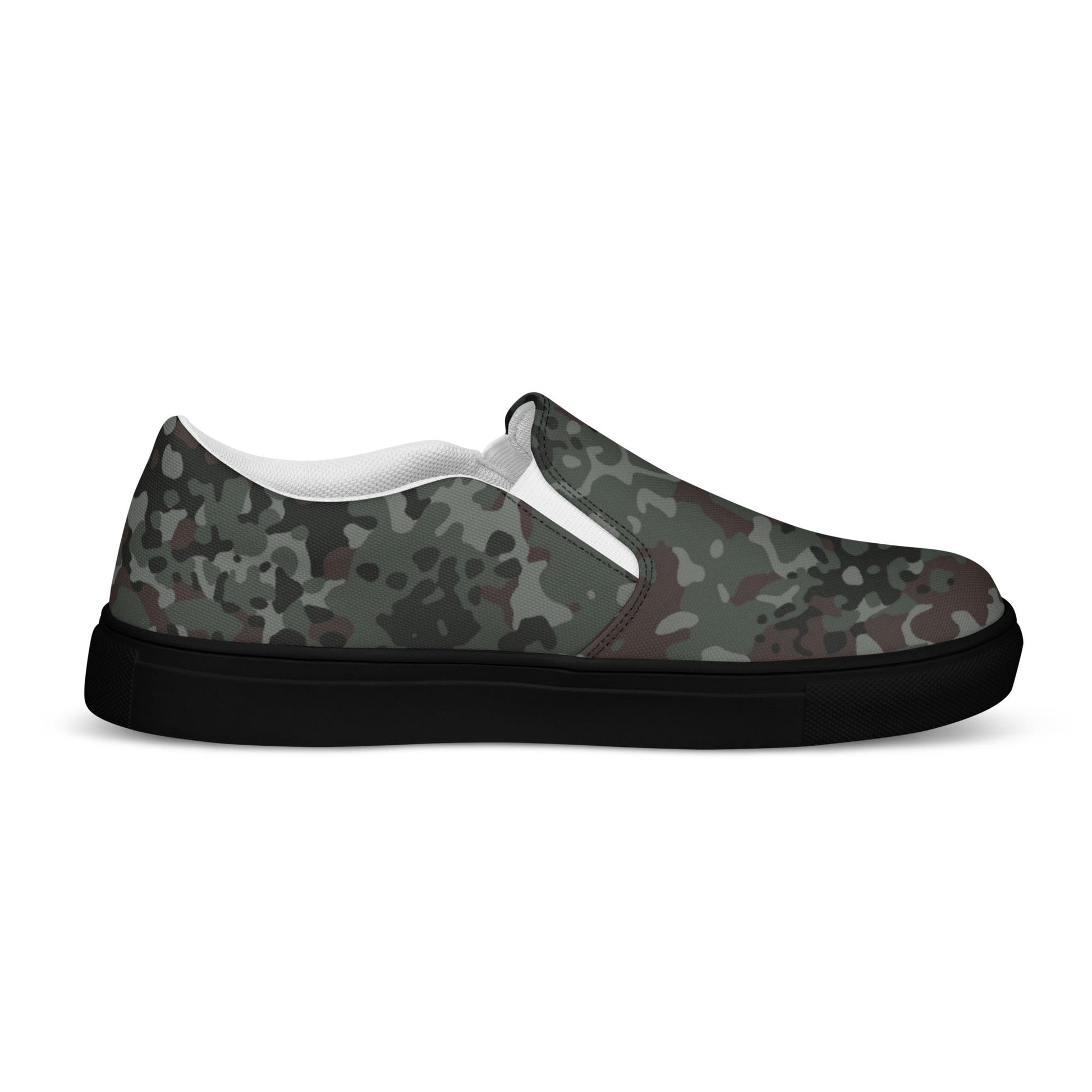 German Flecktarn Night Ops CAMO Mens Slip-On Canvas Shoes