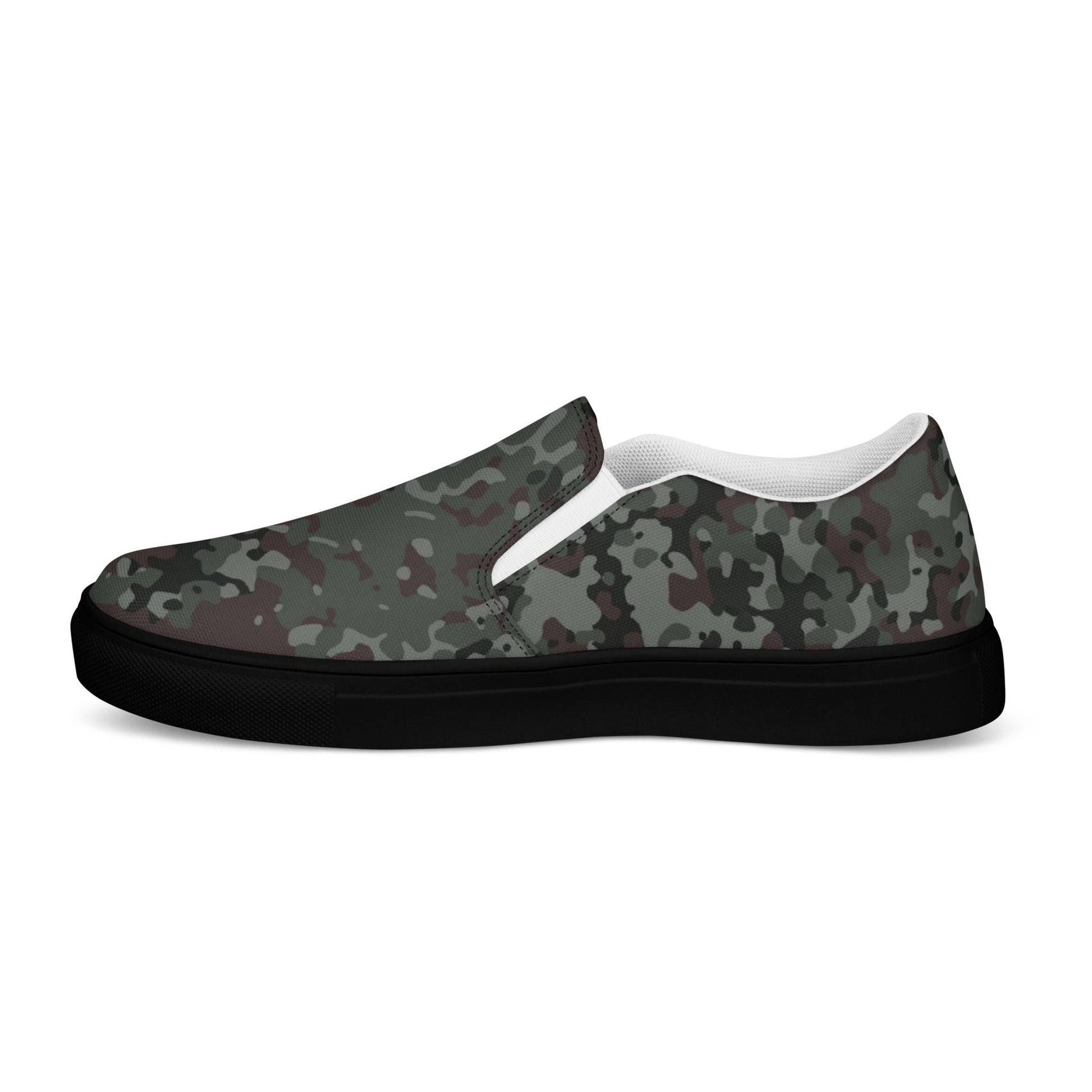 German Flecktarn Night Ops CAMO Mens Slip-On Canvas Shoes