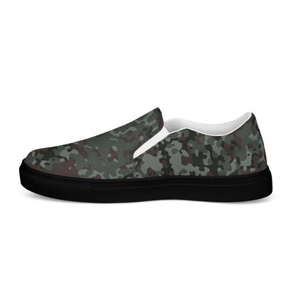 German Flecktarn Night Ops CAMO Mens Slip-On Canvas Shoes