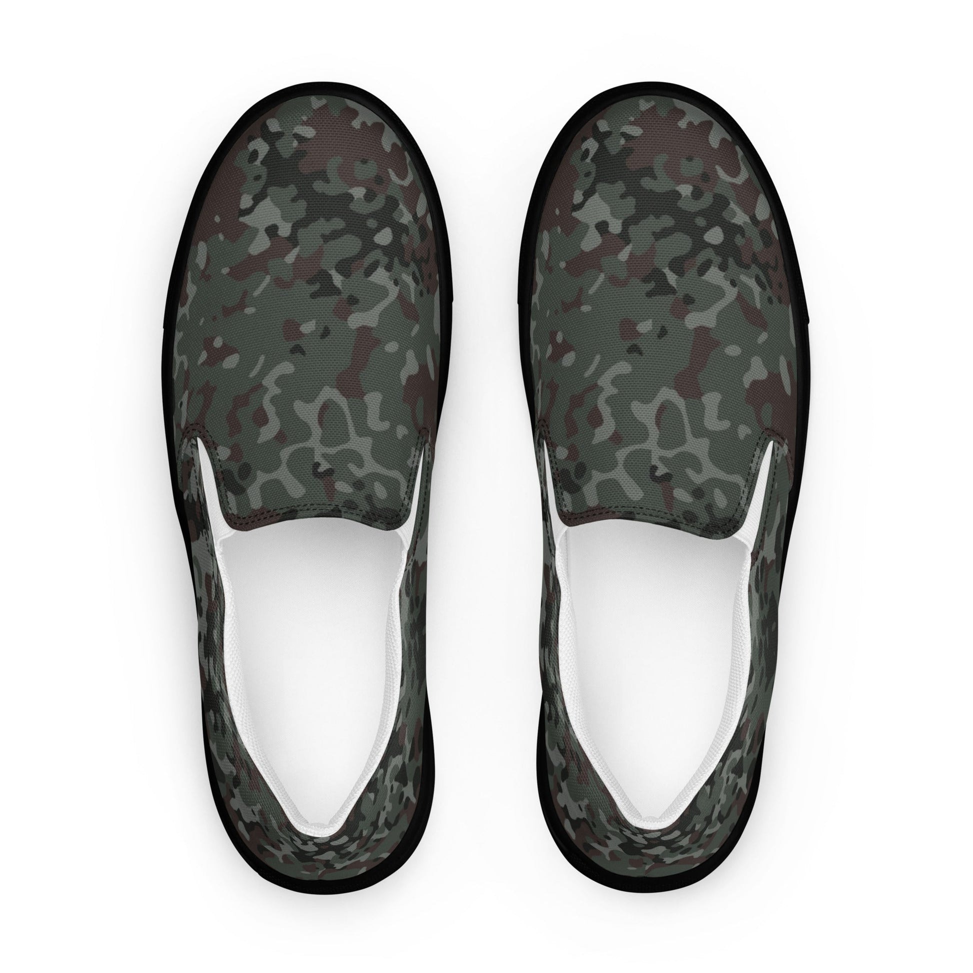 German Flecktarn Night Ops CAMO Mens Slip-On Canvas Shoes