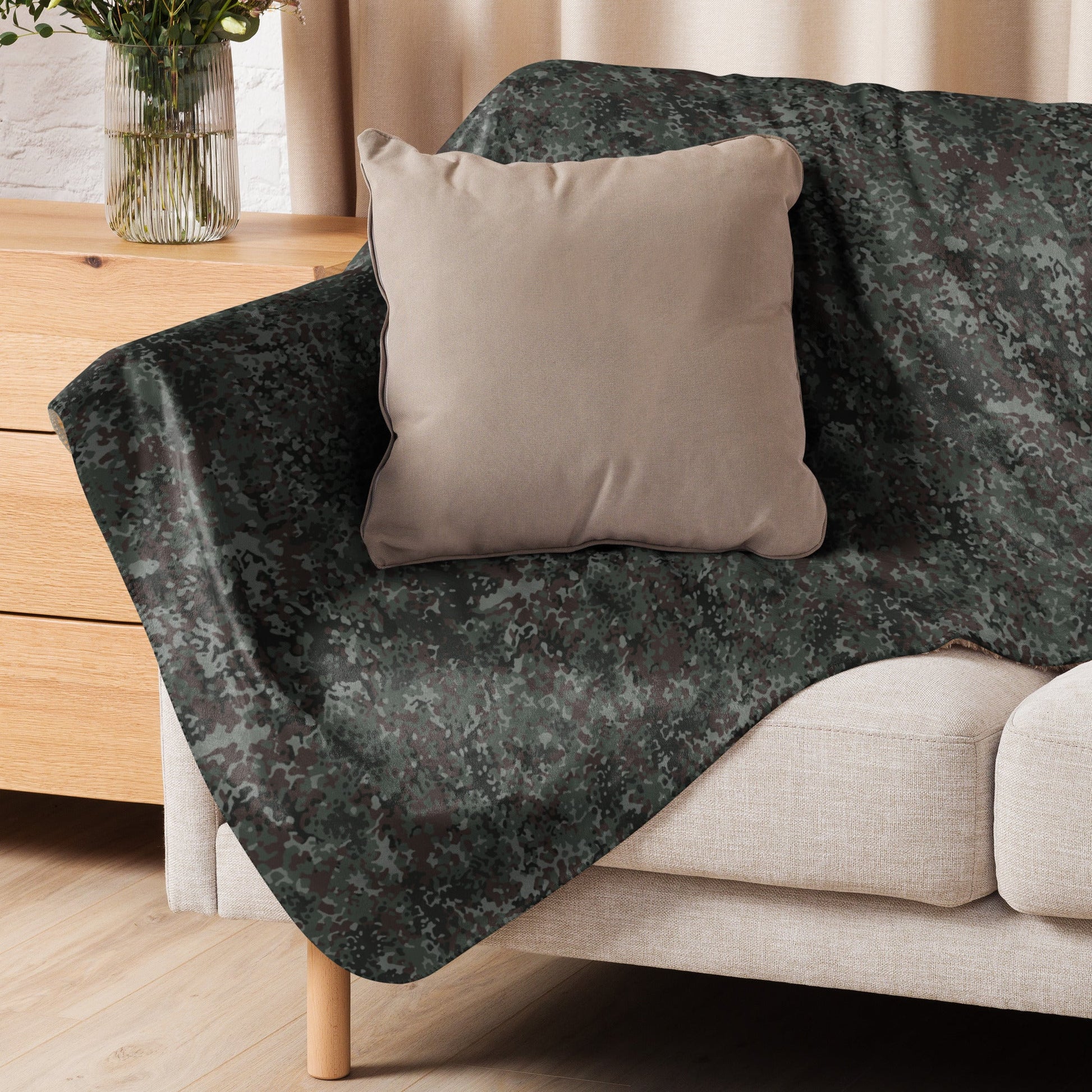German Flecktarn Night Ops CAMO Sherpa Blanket