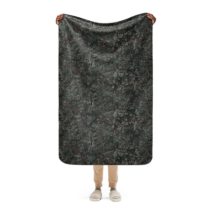 German Flecktarn Night Ops CAMO Sherpa Blanket - 37″×57″