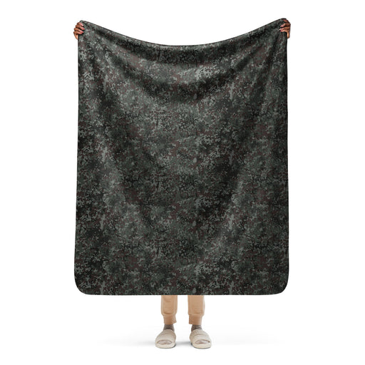 Flecktarn Bundeswehr Night Ops CAMO Sherpa Blanket - 50″×60″