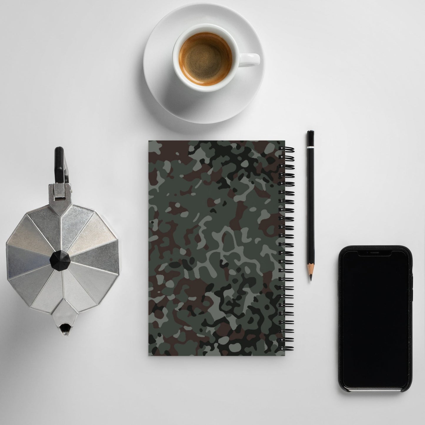 German Flecktarn Night Ops CAMO Spiral Notebook