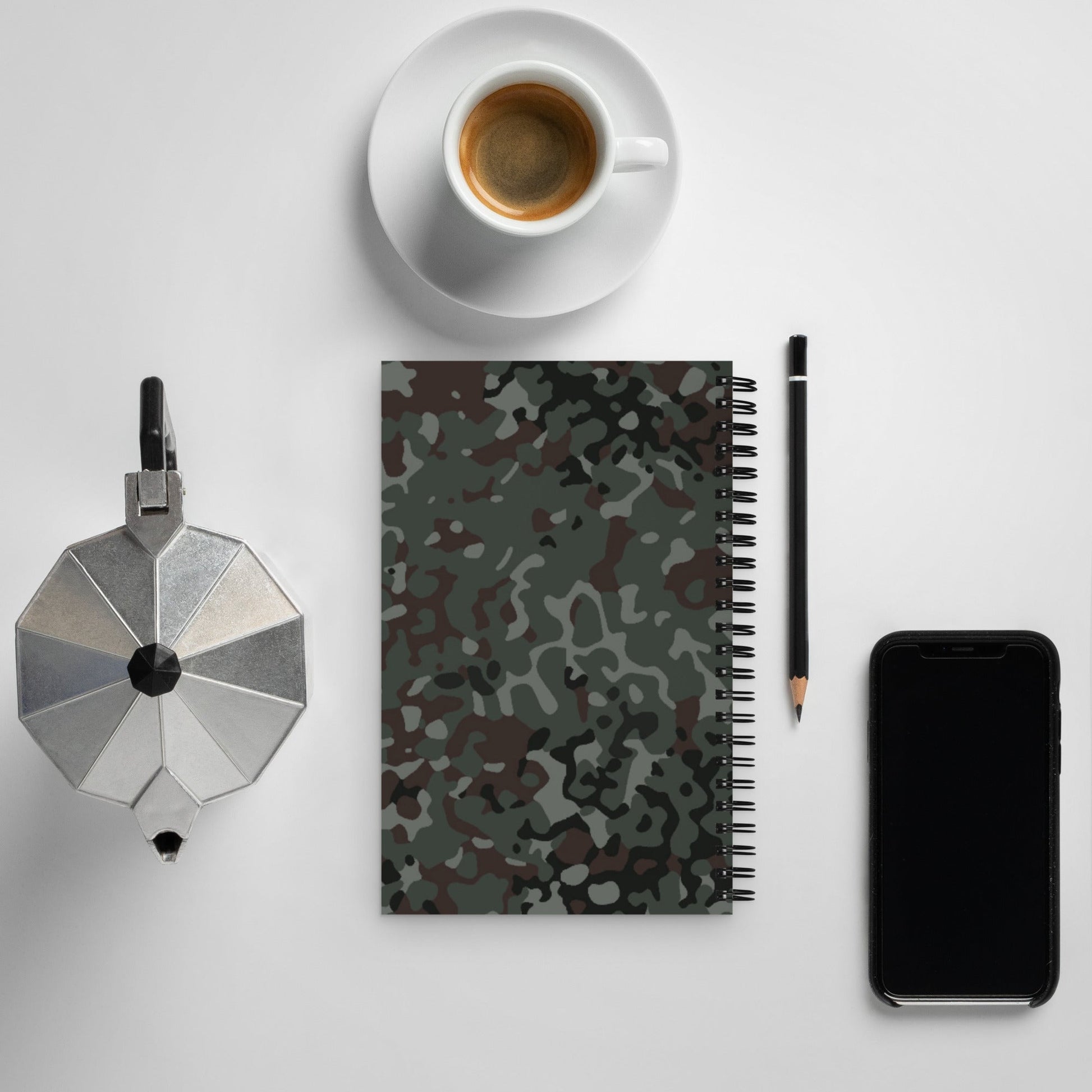 German Flecktarn Night Ops CAMO Spiral Notebook