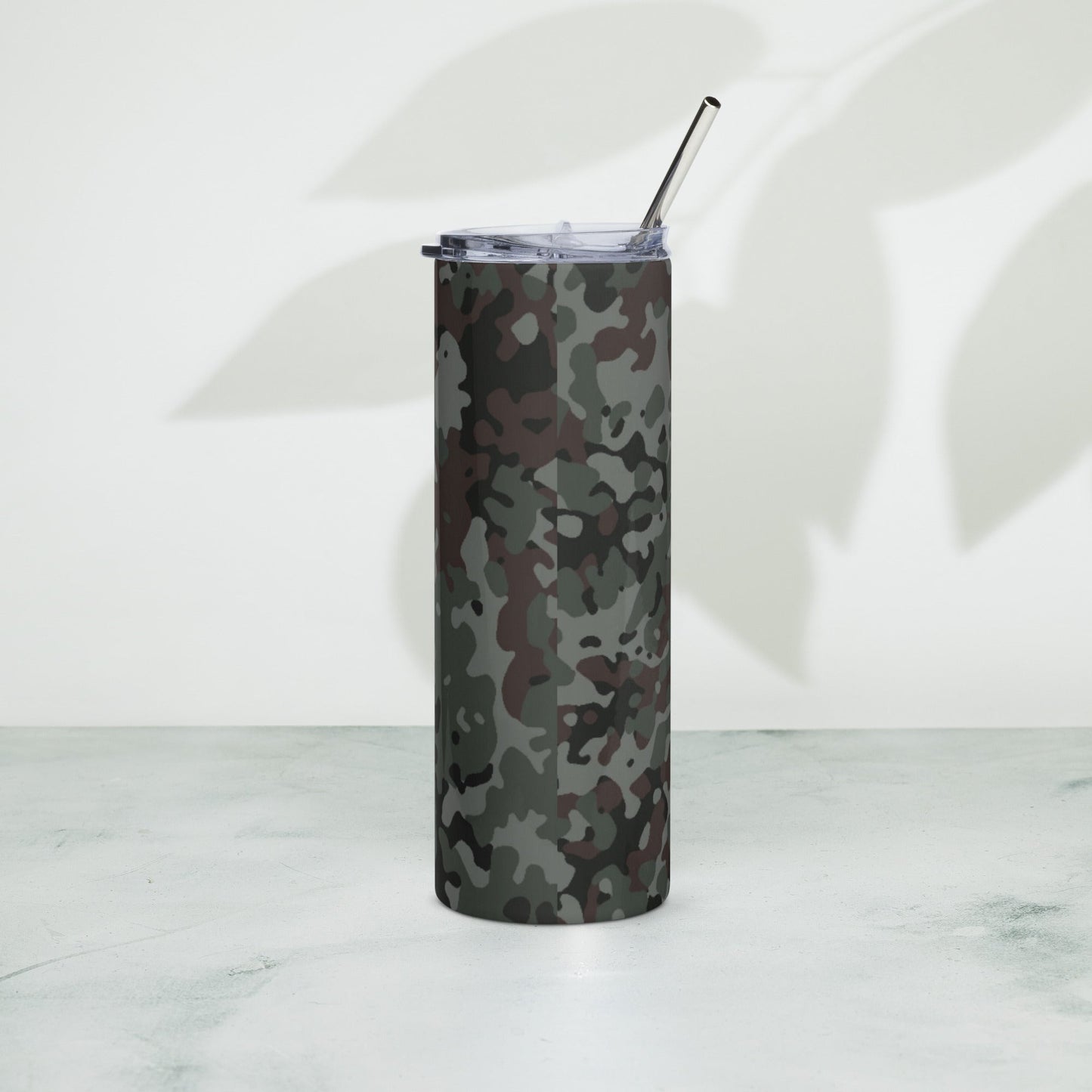 German Flecktarn Night Ops CAMO Stainless Steel Tumbler