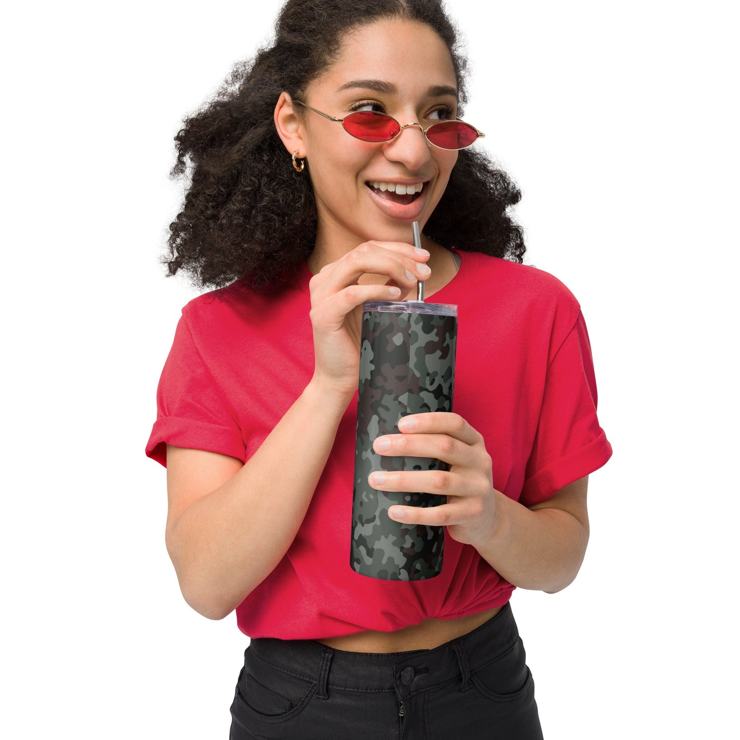 German Flecktarn Night Ops CAMO Stainless Steel Tumbler