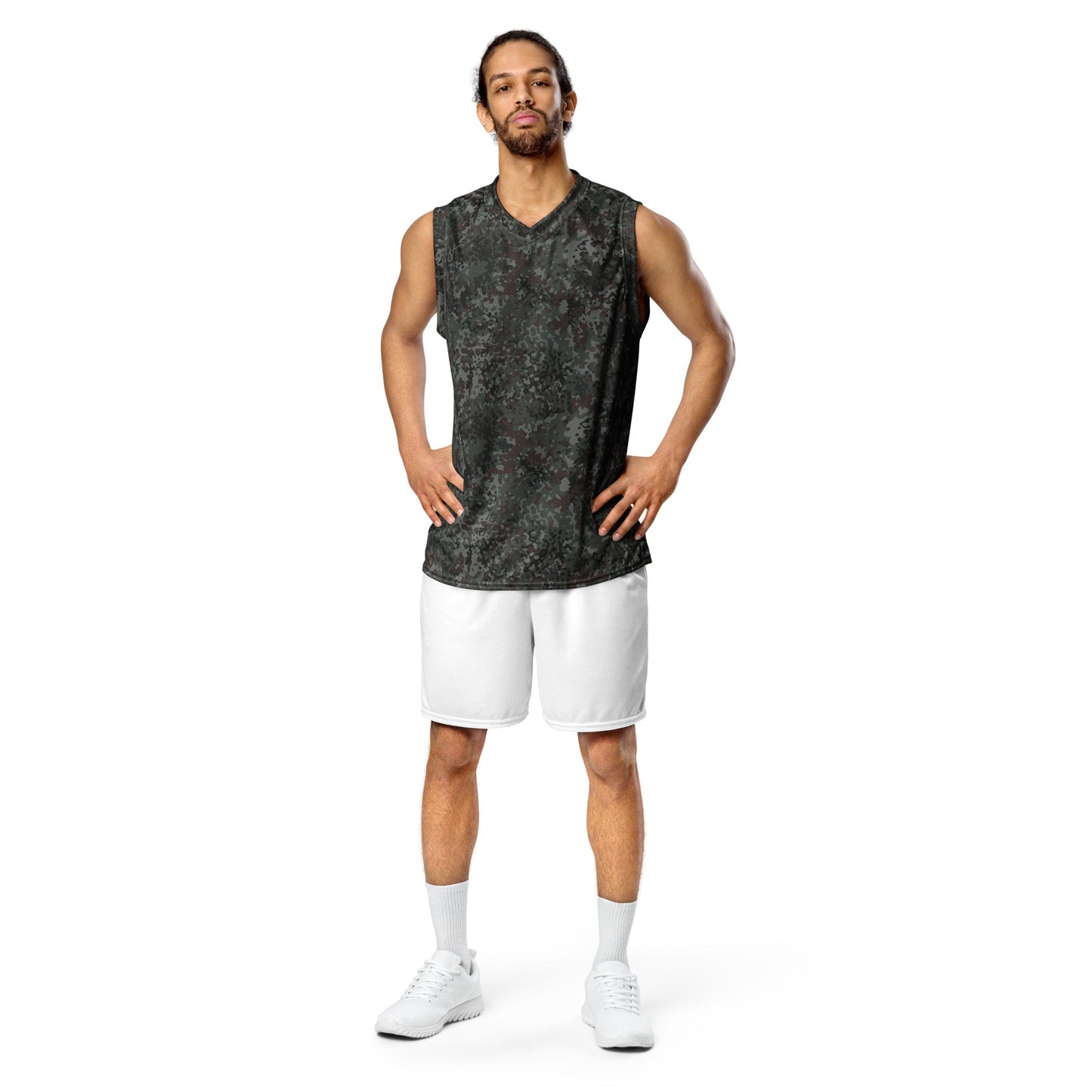 German Flecktarn Night Ops CAMO Unisex Basketball Jersey