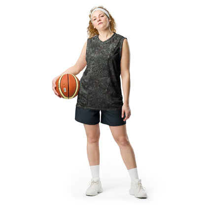 German Flecktarn Night Ops CAMO Unisex Basketball Jersey