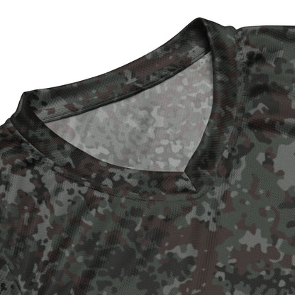 German Flecktarn Night Ops CAMO Unisex Basketball Jersey