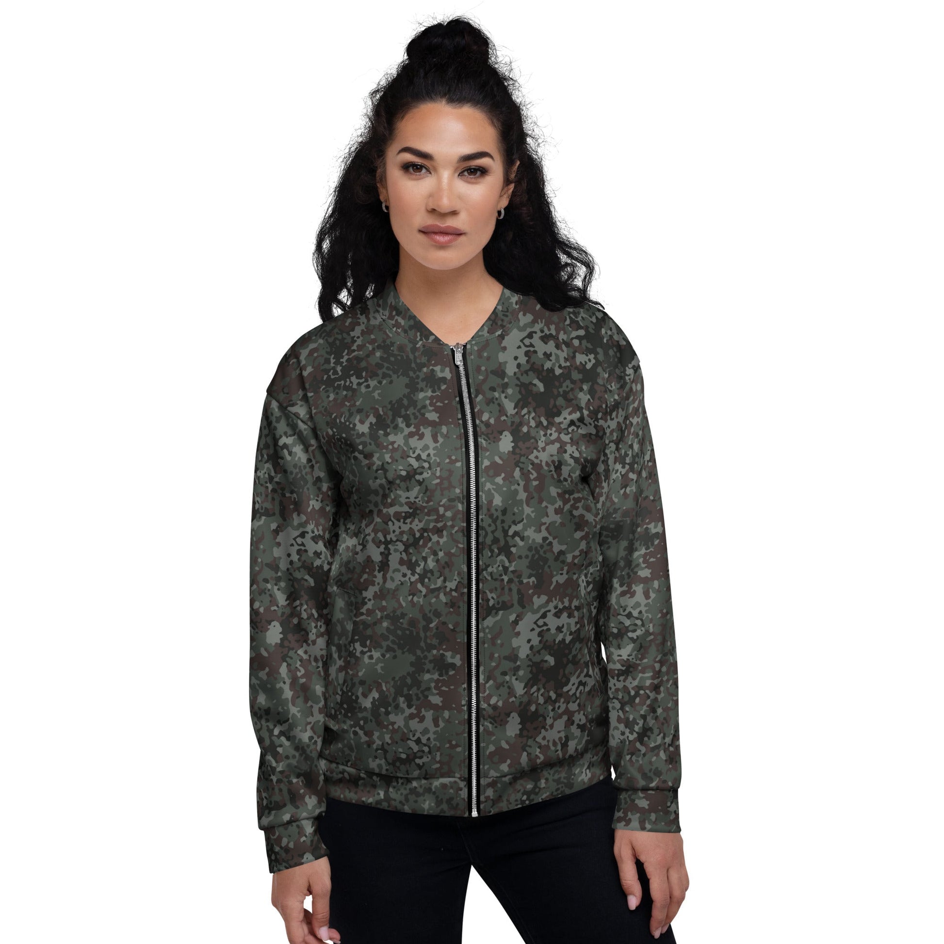 German Flecktarn Night Ops CAMO Unisex Bomber Jacket