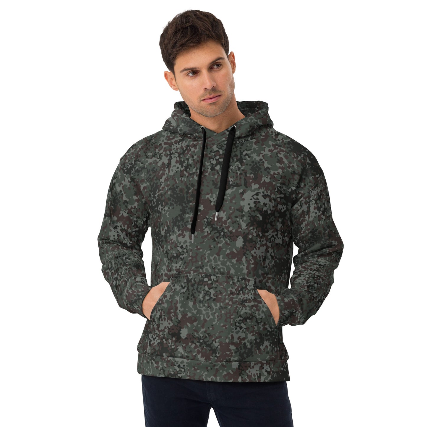 German Flecktarn Night Ops CAMO Unisex Hoodie - 2XS