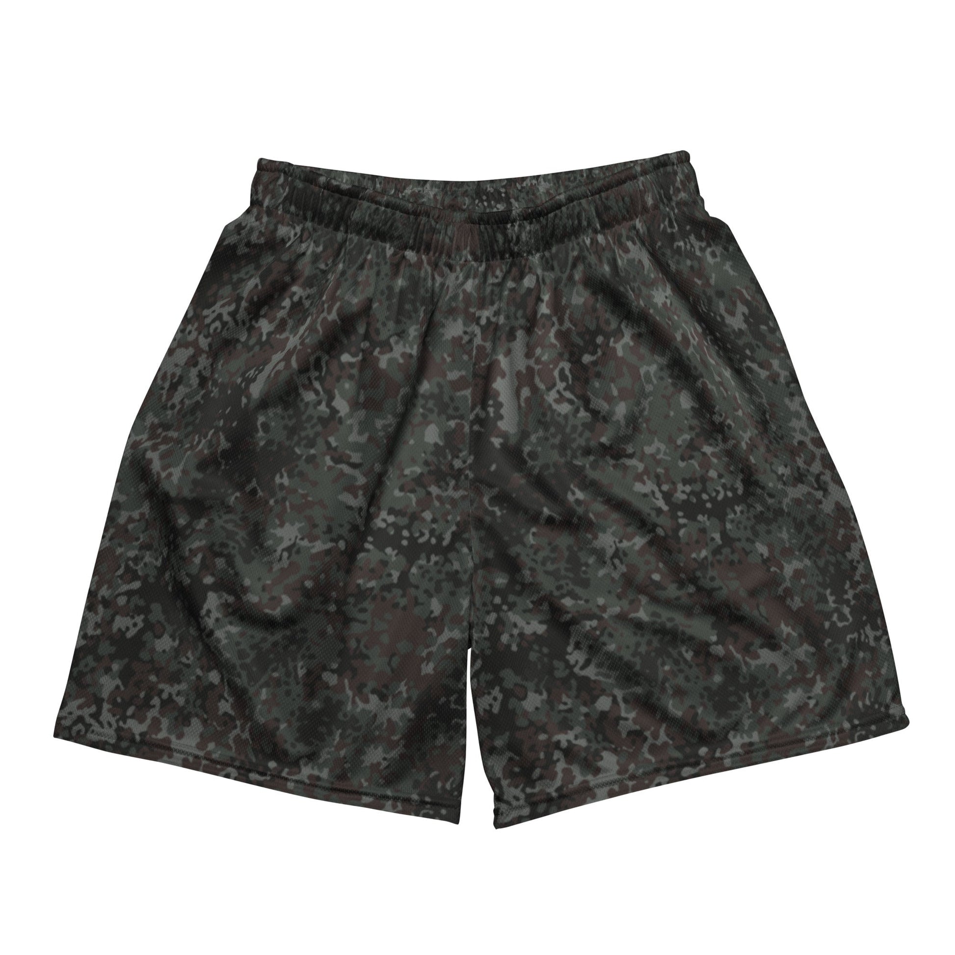 German Flecktarn Night Ops CAMO Unisex Mesh Shorts - 2XS
