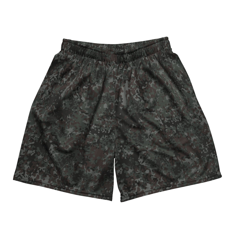 Flecktarn Bundeswehr Night Ops CAMO Unisex Mesh Shorts - 2XS
