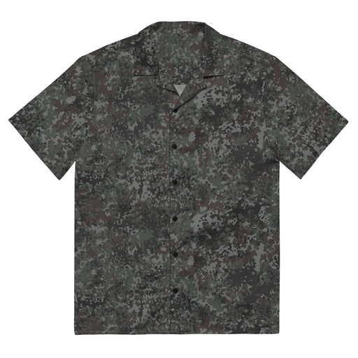Flecktarn Bundeswehr Night Ops CAMO Unisex Short-Sleeve Button Shirt - Button-Up