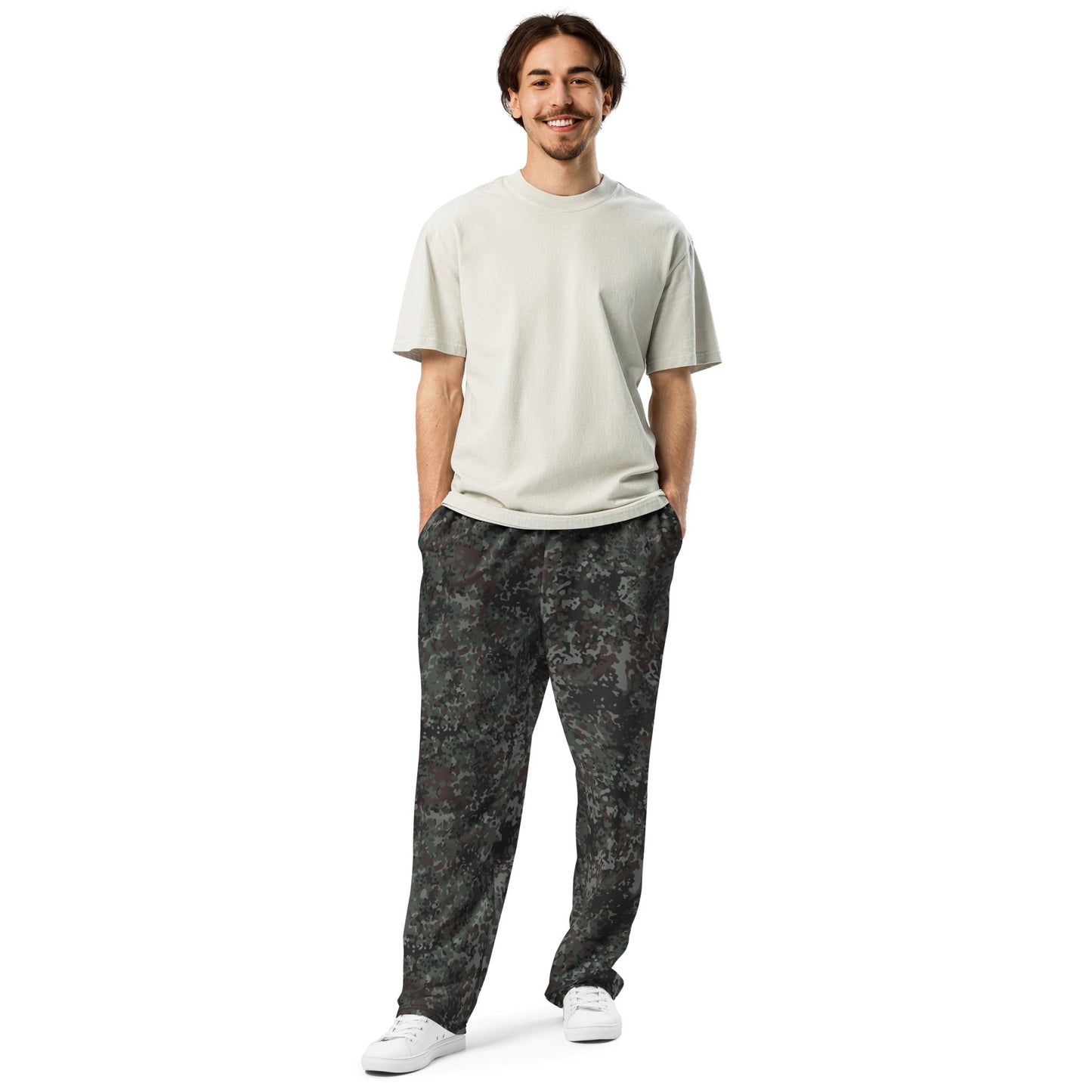 German Flecktarn Night Ops CAMO Unisex Wide-Leg Joggers
