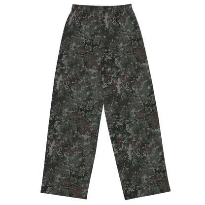 German Flecktarn Night Ops CAMO Unisex Wide-Leg Leisure Pants
