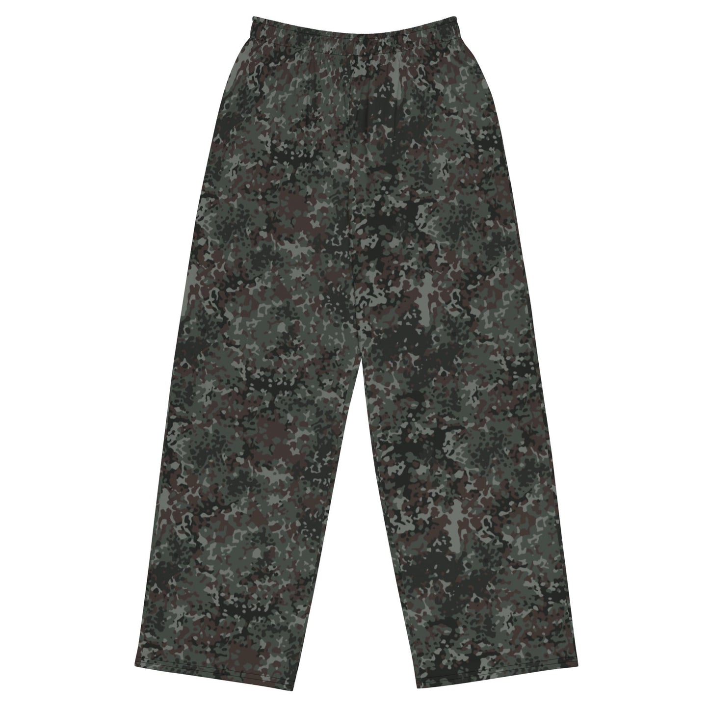 German Flecktarn Night Ops CAMO Unisex Wide-Leg Leisure Pants - 2XS