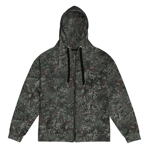 Flecktarn Bundeswehr Night Ops CAMO Unisex Zip Hoodie - 2XS