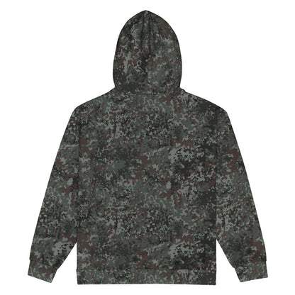 German Flecktarn Night Ops CAMO Unisex Zip Hoodie