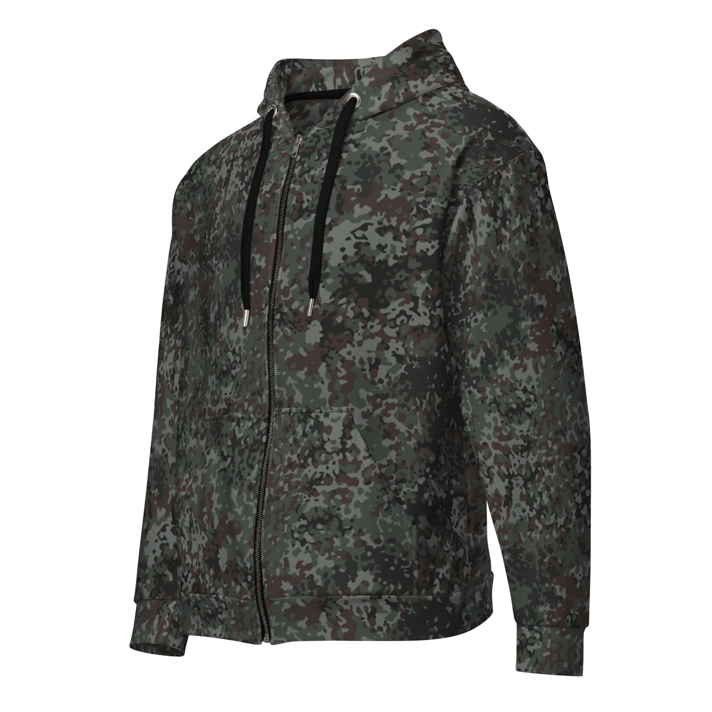 German Flecktarn Night Ops CAMO Unisex Zip Hoodie
