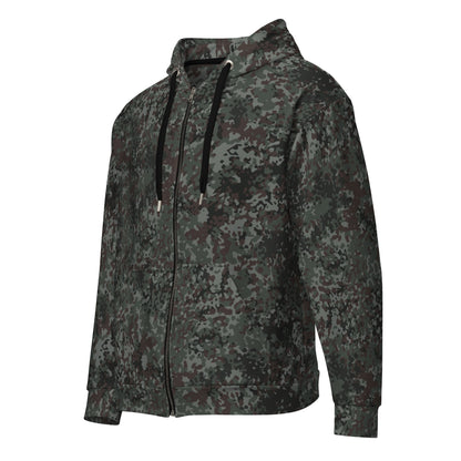 German Flecktarn Night Ops CAMO Unisex Zip Hoodie