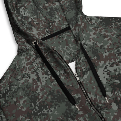 German Flecktarn Night Ops CAMO Unisex Zip Hoodie