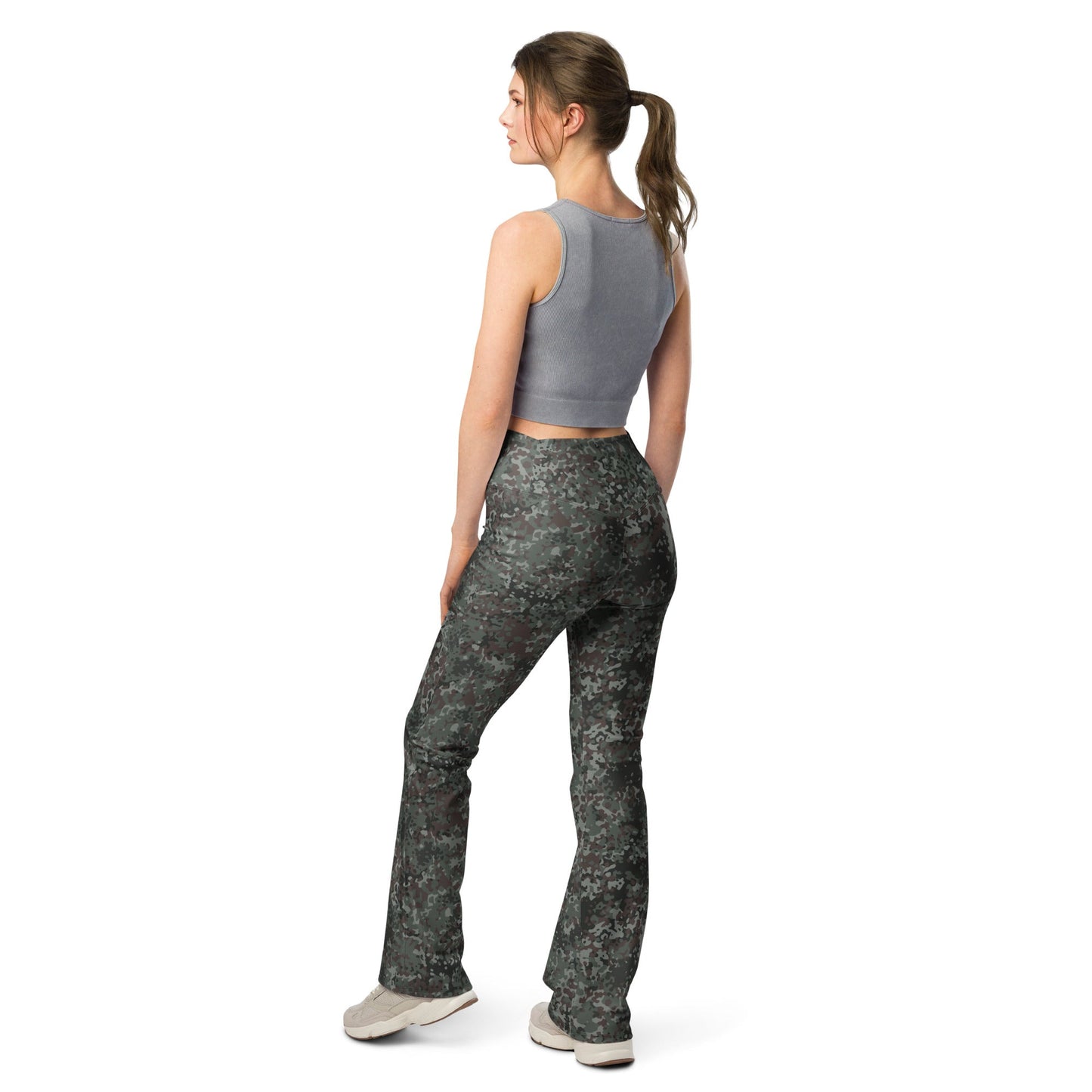 German Flecktarn Night Ops CAMO Womens Flare Leggings