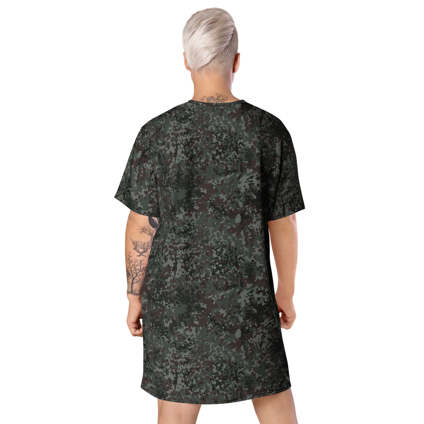 German Flecktarn Night Ops CAMO Womens T-Shirt Dress