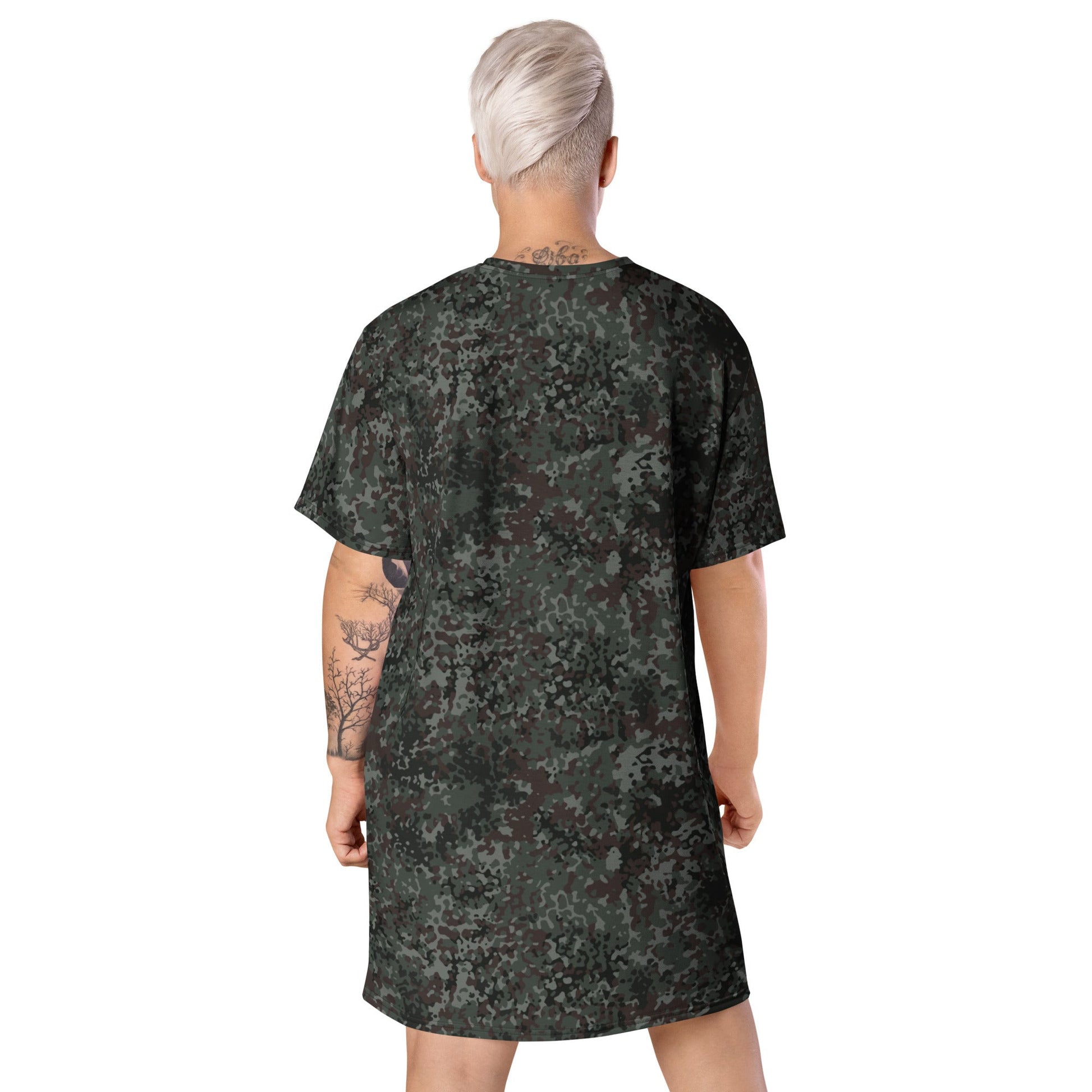 German Flecktarn Night Ops CAMO Womens T-Shirt Dress