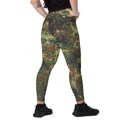 German Flecktarn Post 2005 CAMO Leggings with pockets - 2XS - Womens With Pockets