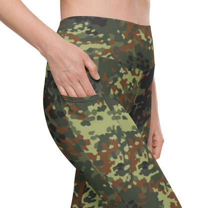 German Flecktarn Post 2005 CAMO Leggings with pockets - Womens With Pockets