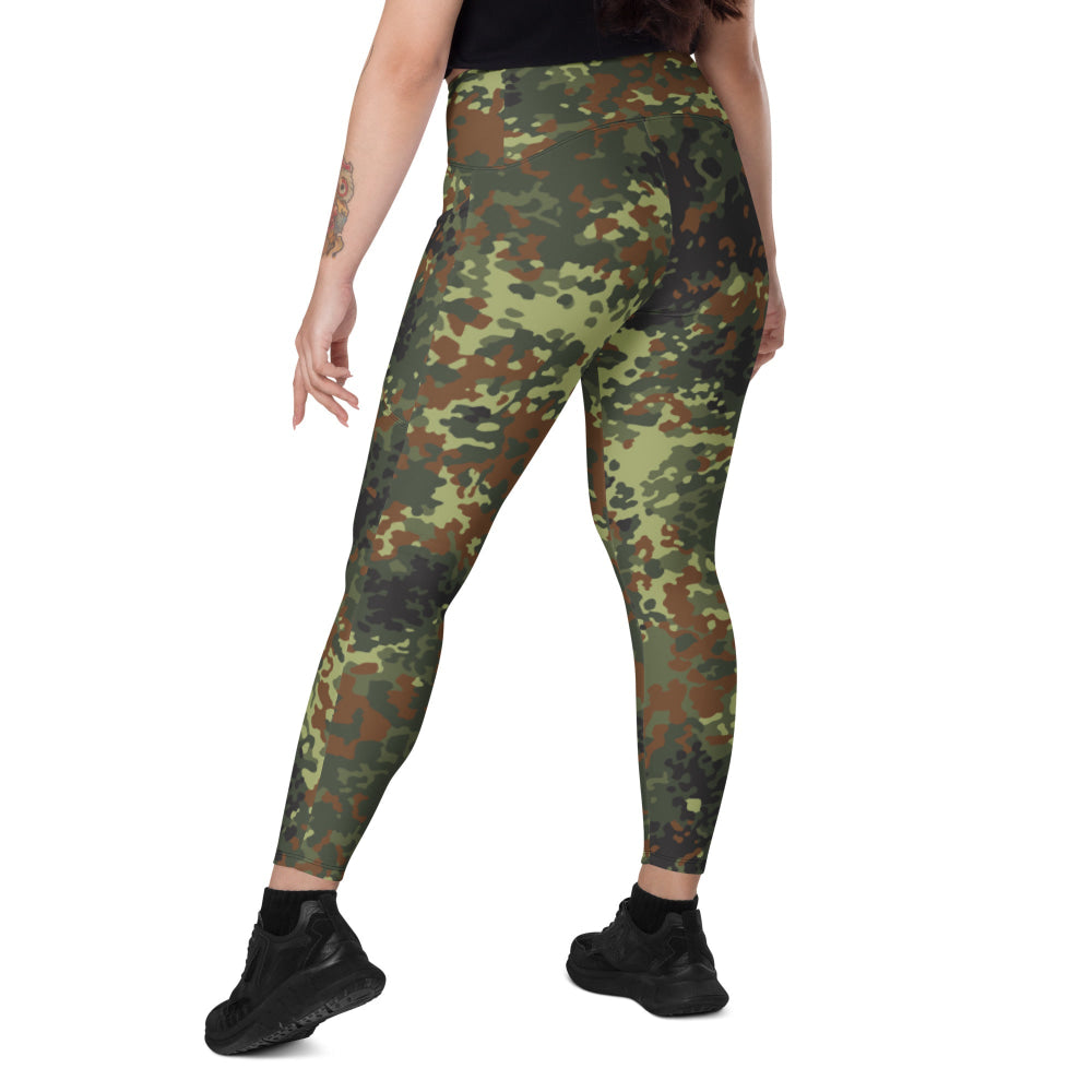 German Flecktarn Post 2005 CAMO Leggings with pockets - Womens With Pockets