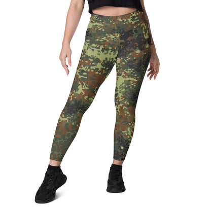 German Flecktarn Post 2005 CAMO Leggings with pockets - Womens With Pockets