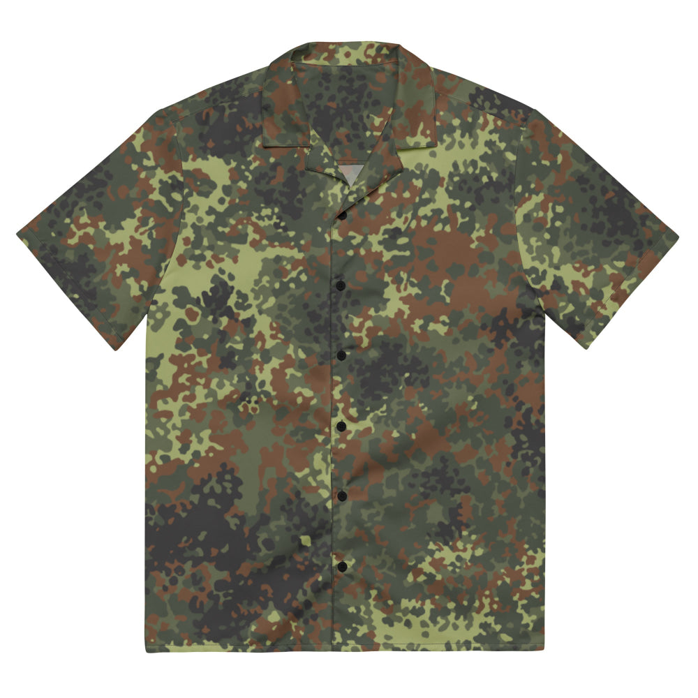 German Flecktarn Post 2005 CAMO Unisex button shirt - 2XS - Button Shirt