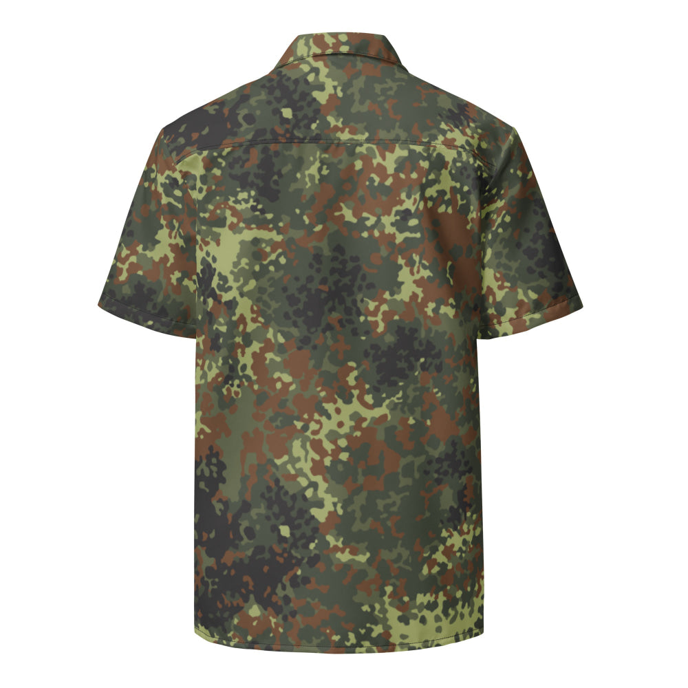 German Flecktarn Post 2005 CAMO Unisex button shirt - Button Shirt