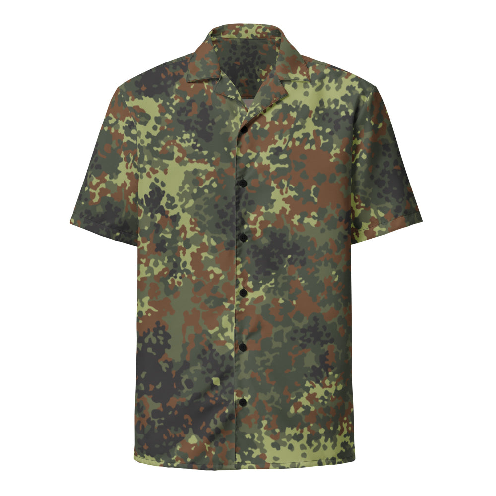 German Flecktarn Post 2005 CAMO Unisex button shirt - Button Shirt