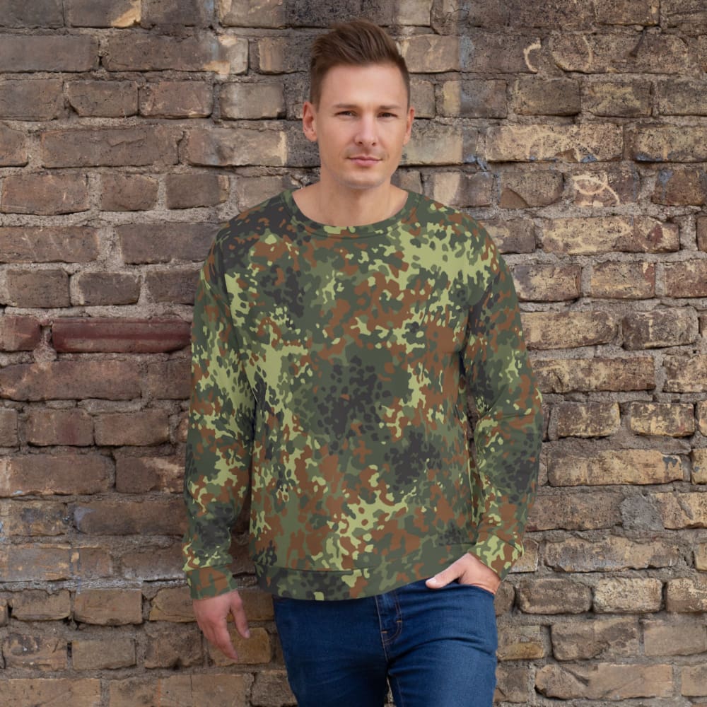 German Flecktarn Post 2005 CAMO Unisex Sweatshirt - XS