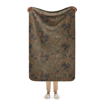 German Flecktarn CAMO Sherpa Blanket - 37″×57″