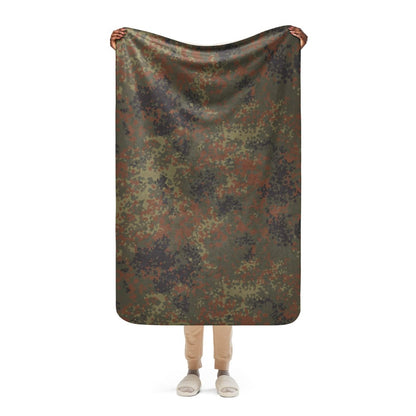 German Flecktarn CAMO Sherpa blanket - 37″×57″
