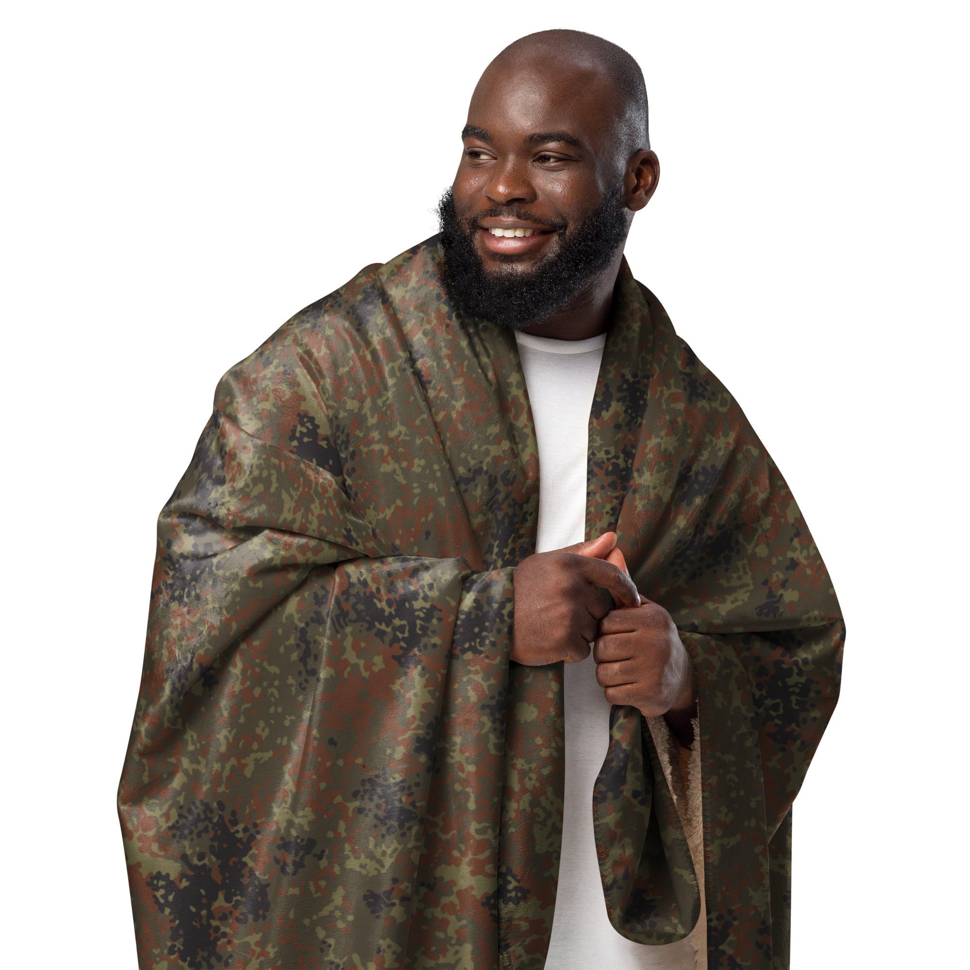 German Flecktarn CAMO Sherpa Blanket