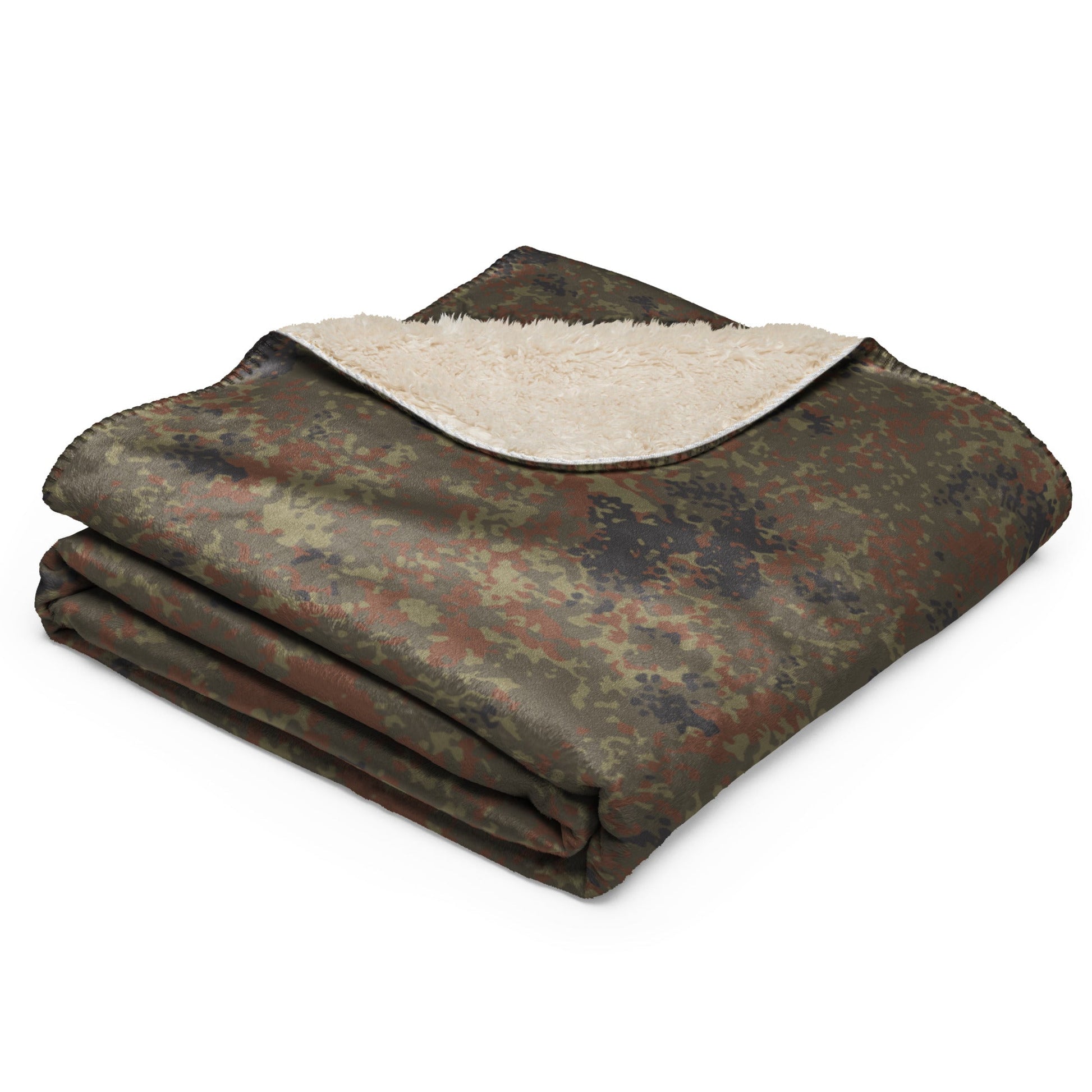 German Flecktarn CAMO Sherpa Blanket