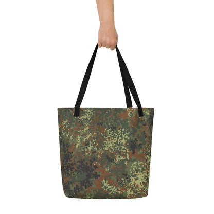 German Flecktarn Spring CAMO Large Tote Bag