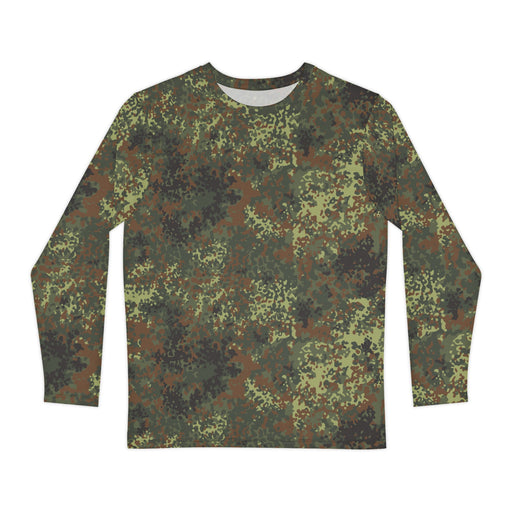 Flecktarn Bundeswehr Spring Woodland CAMO Unisex Long-Sleeve Shirt - XS