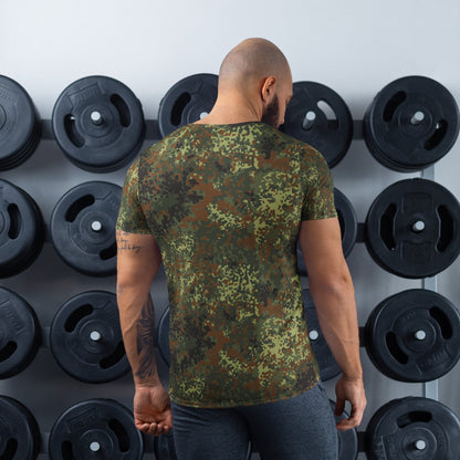 German Flecktarn Spring CAMO Mens Athletic T-Shirt