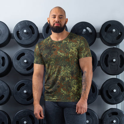 German Flecktarn Spring CAMO Mens Athletic T-Shirt - XS