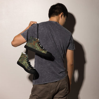 German Flecktarn Spring CAMO Mens High-Top Canvas Shoes
