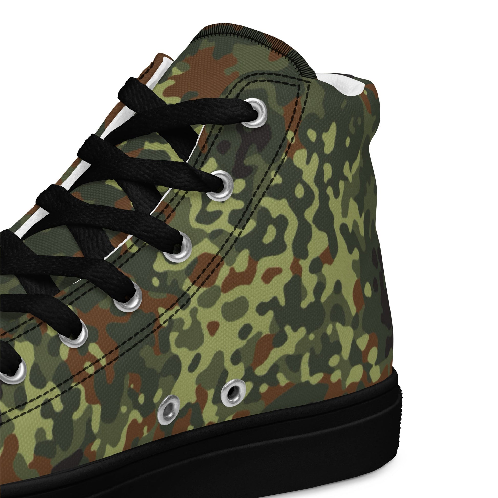 German Flecktarn Spring CAMO Mens High-Top Canvas Shoes
